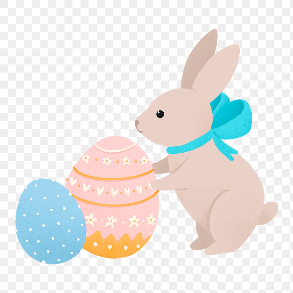 Png Easter rabbit element, transparent background