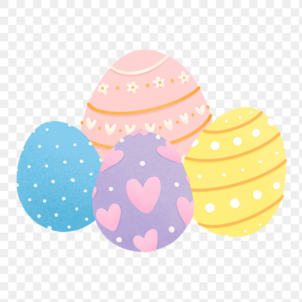 Png Easter eggs element, transparent background