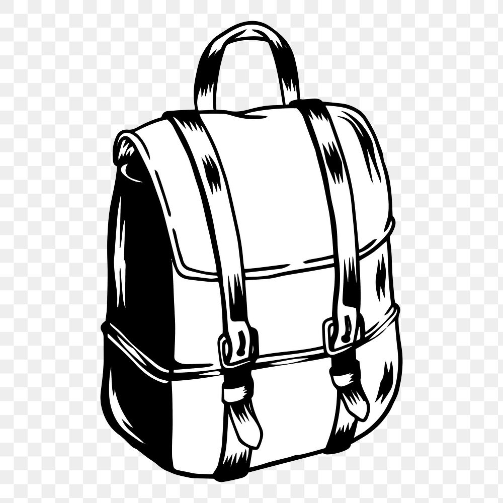 Png Backpack element, transparent background