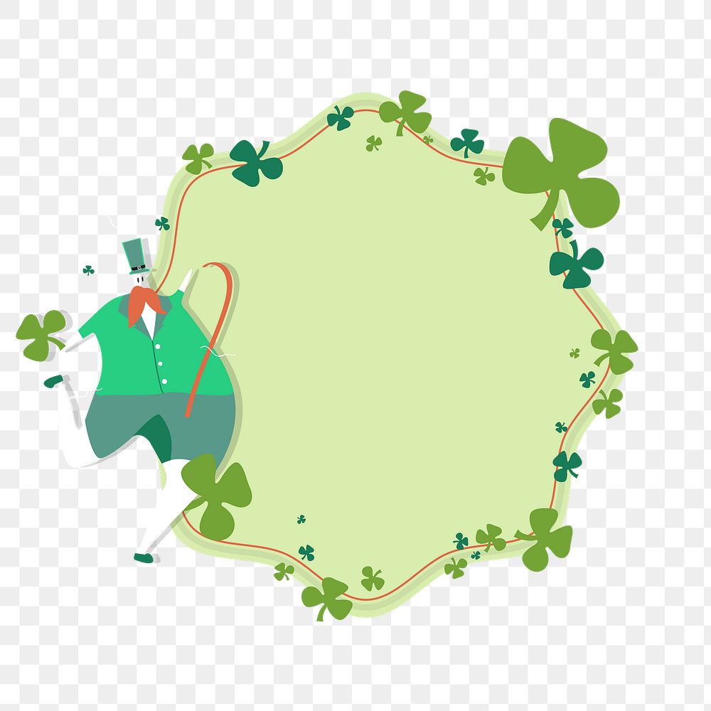 St. Patrick's day celebration png badge, transparent background