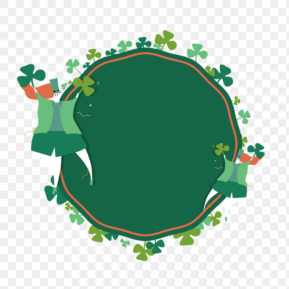 St. Patrick's day celebration png badge, transparent background