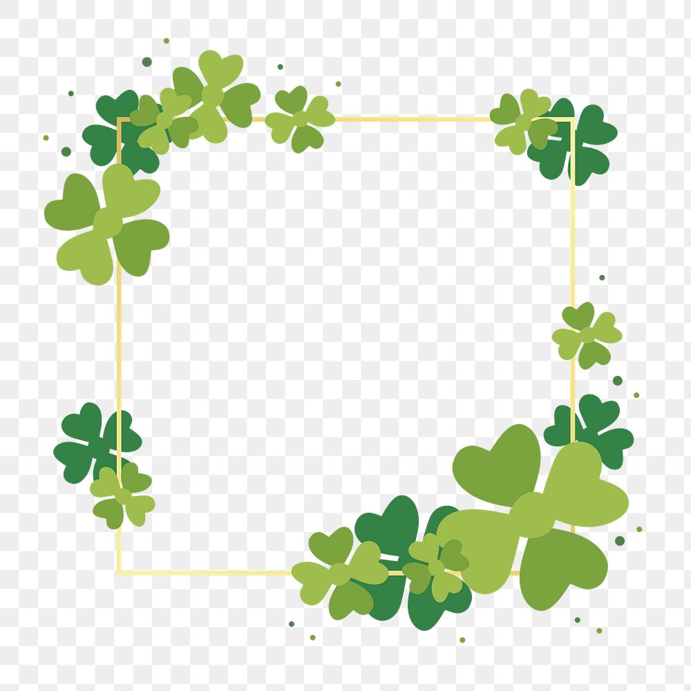 St. Patrick's day celebration png frame, transparent background