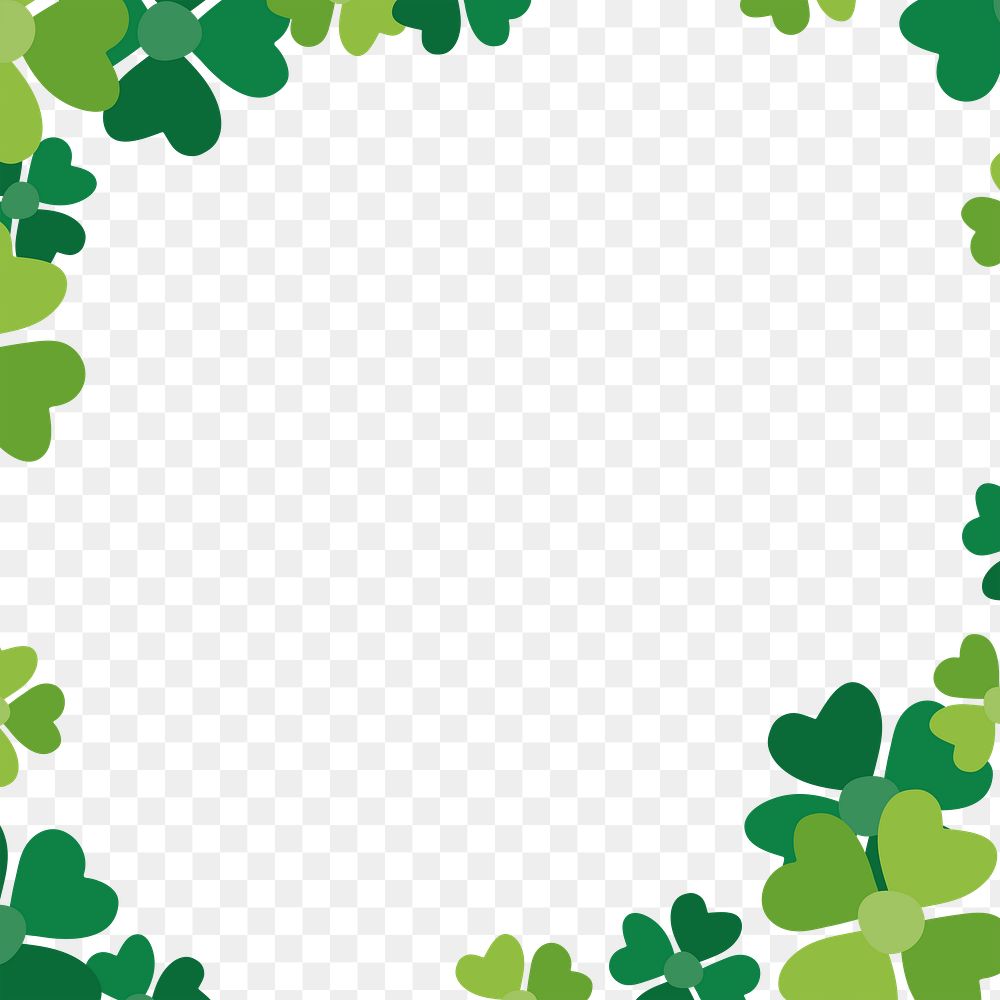 St. Patrick's day celebration png border, transparent background