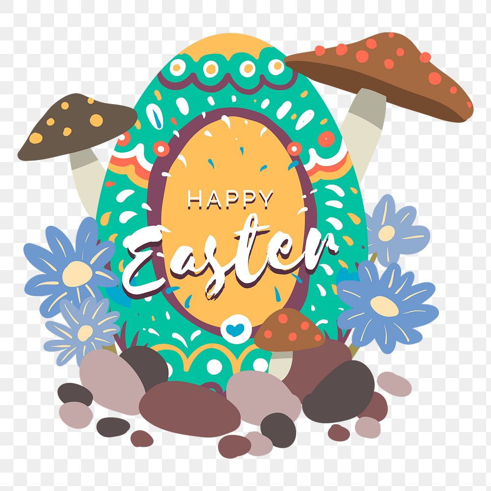 Happy Easter png, transparent background
