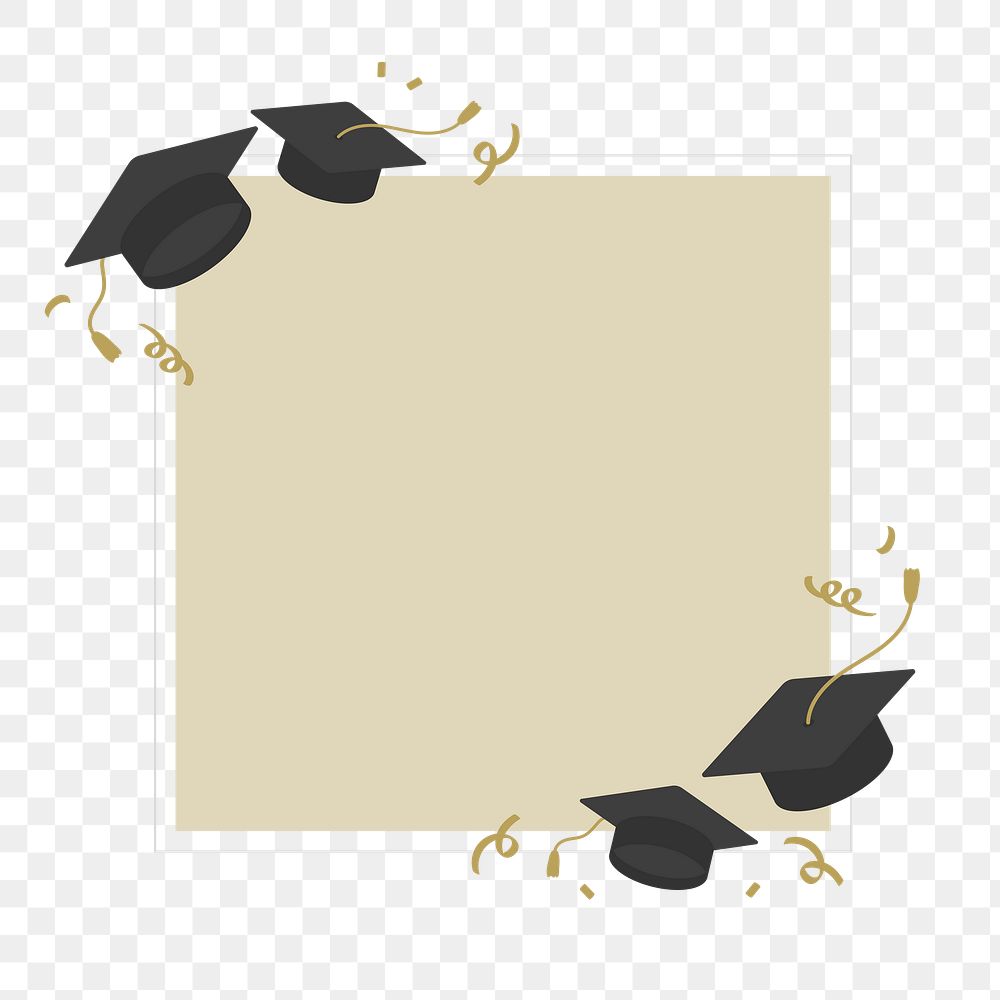 Graduation png badge, transparent background