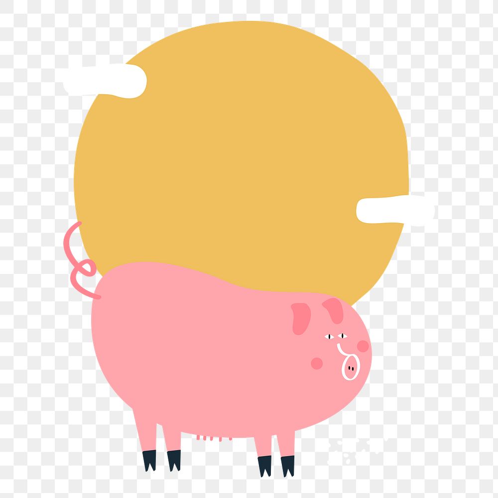 Png Year of the pig element, transparent background