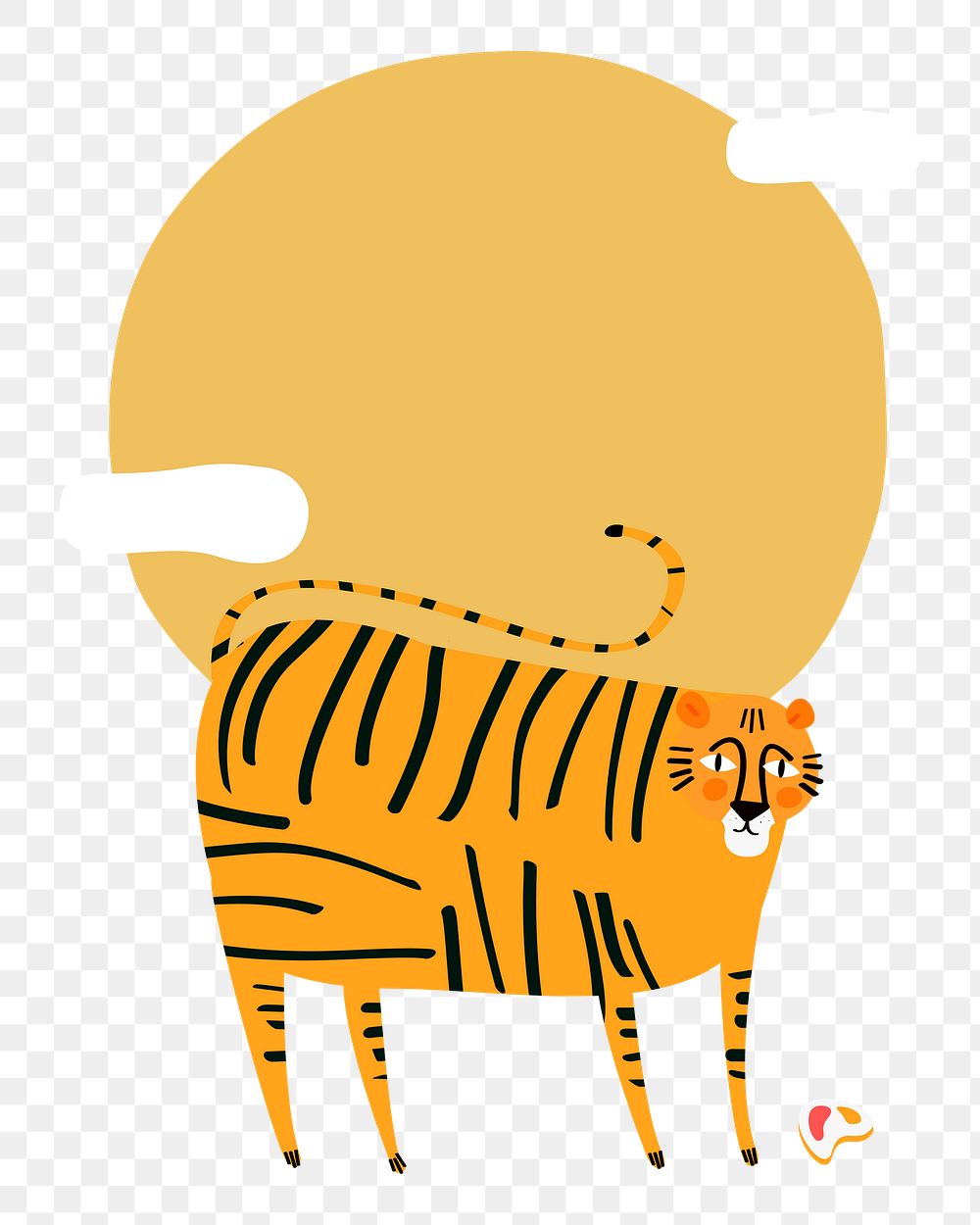 Png Year of the tiger element, transparent background