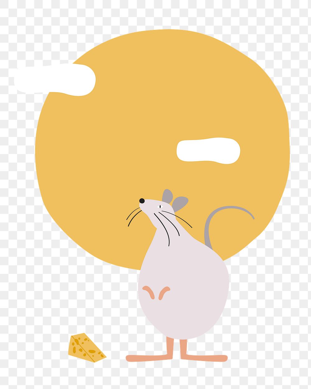 Png Year of the rat element, transparent background