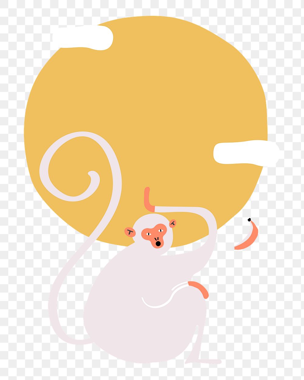 Png Year of the monkey element, transparent background