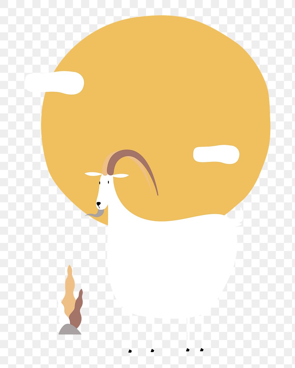 Png Year of the goat element, transparent background