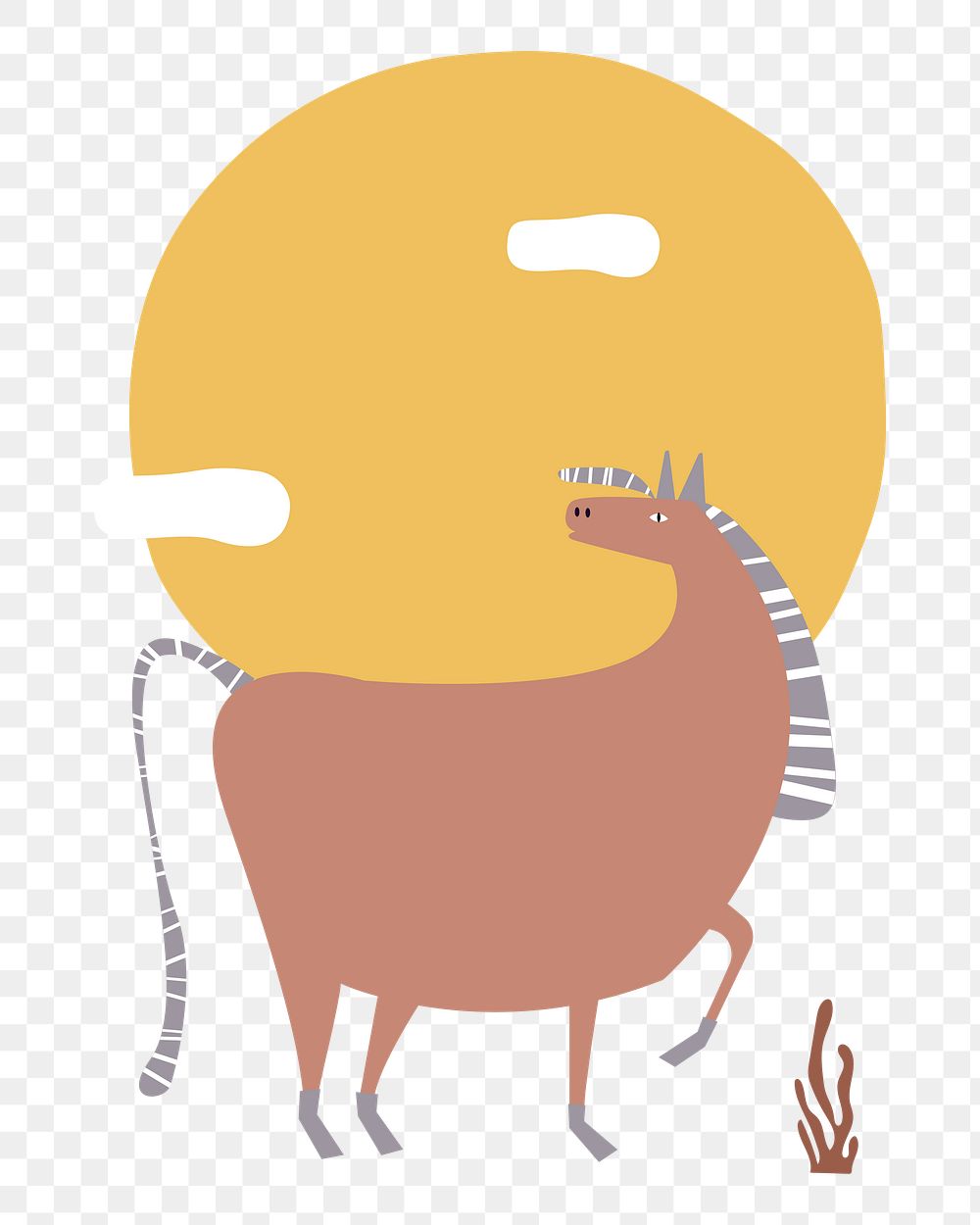 Png Year of the horse element, transparent background