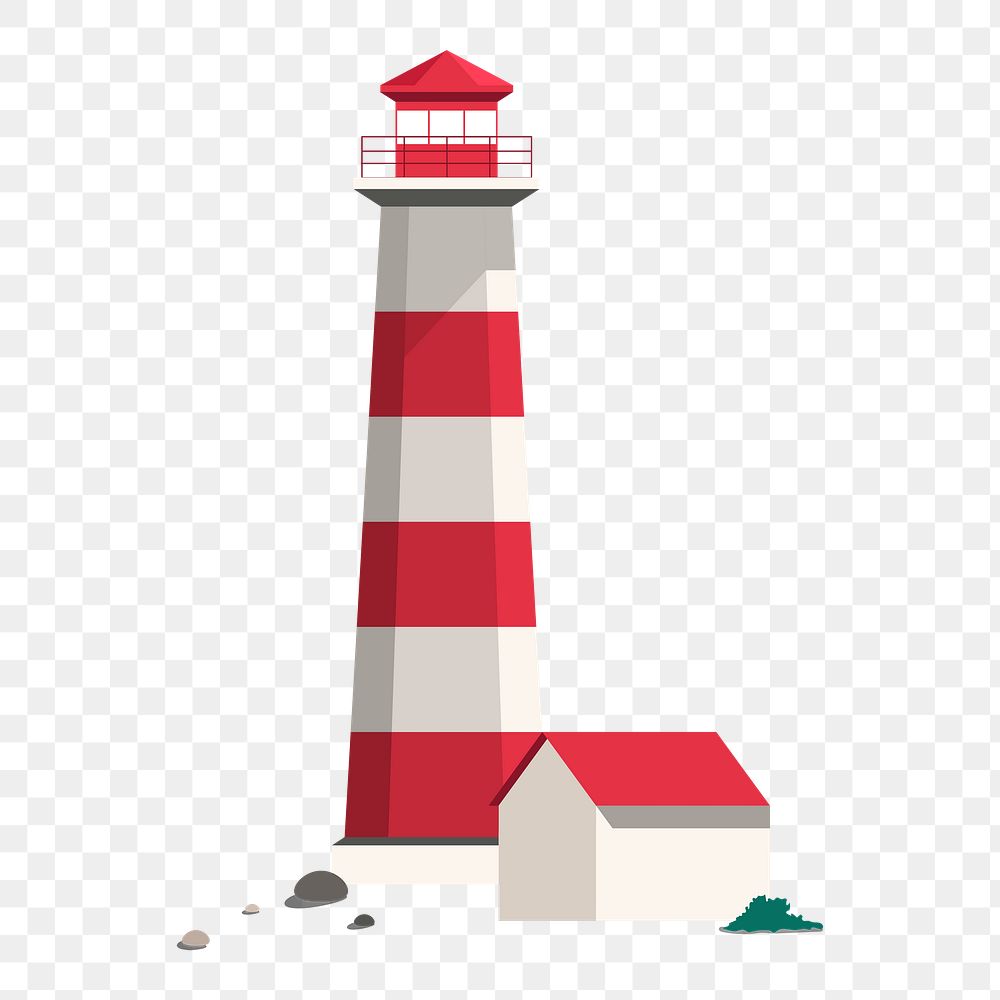 Png Summer lighthouse element, transparent background