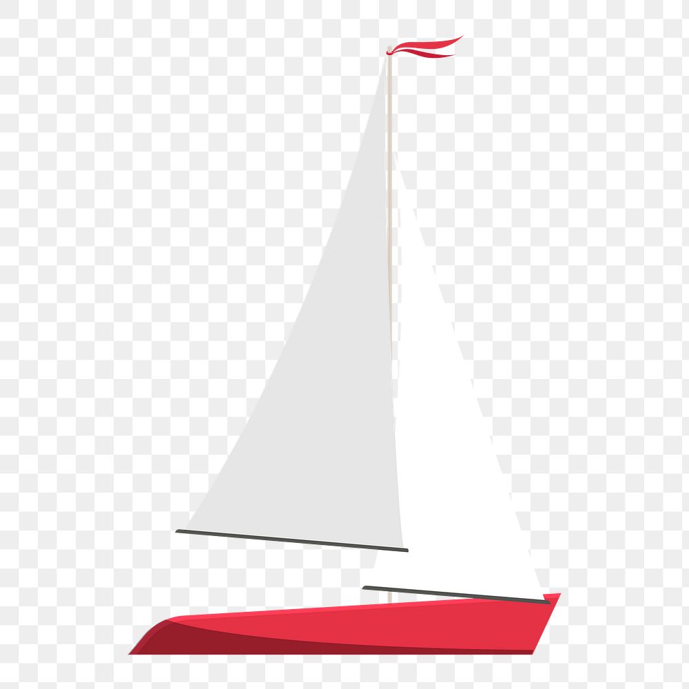 Png Sailing boat element, transparent background