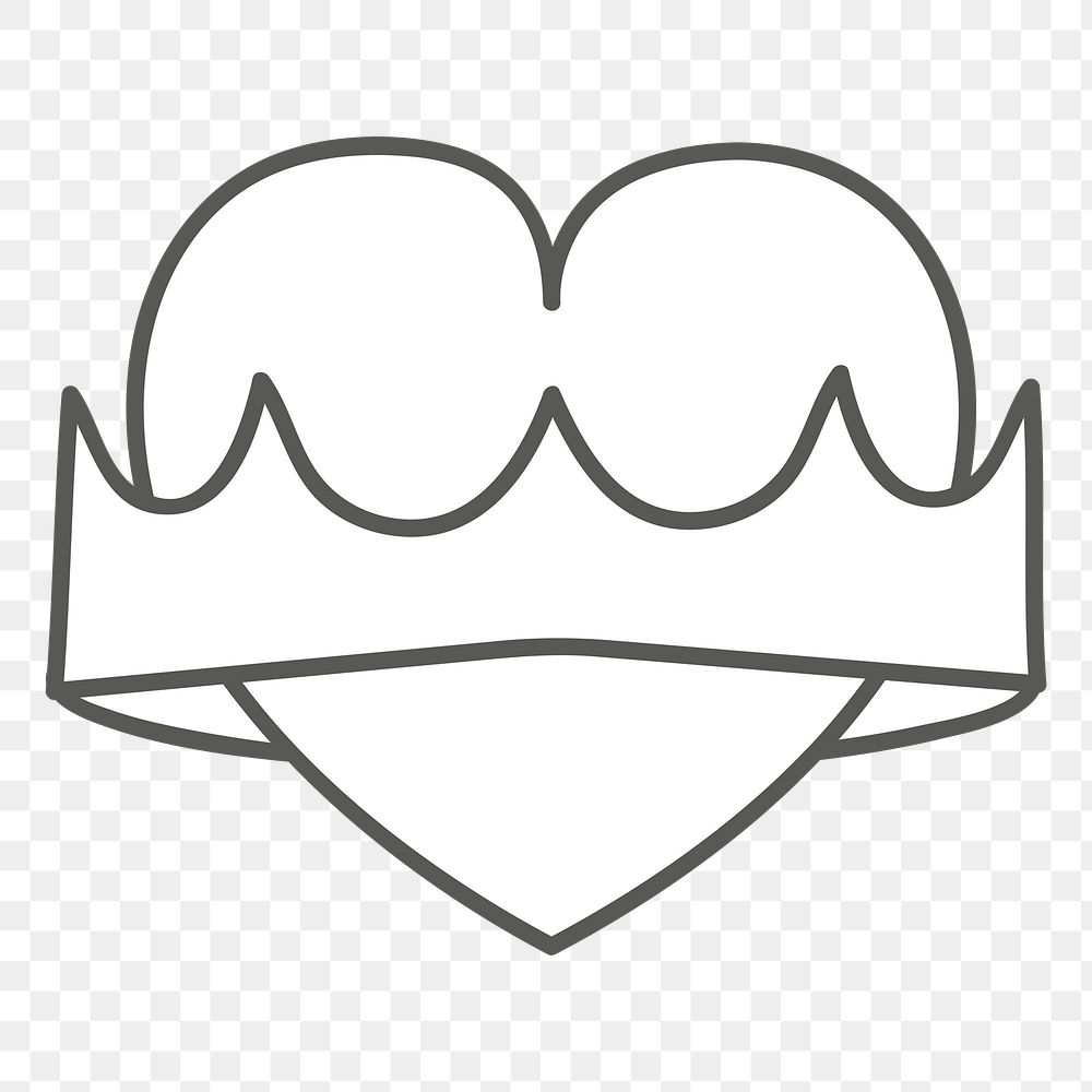 Heart png illustration, transparent background