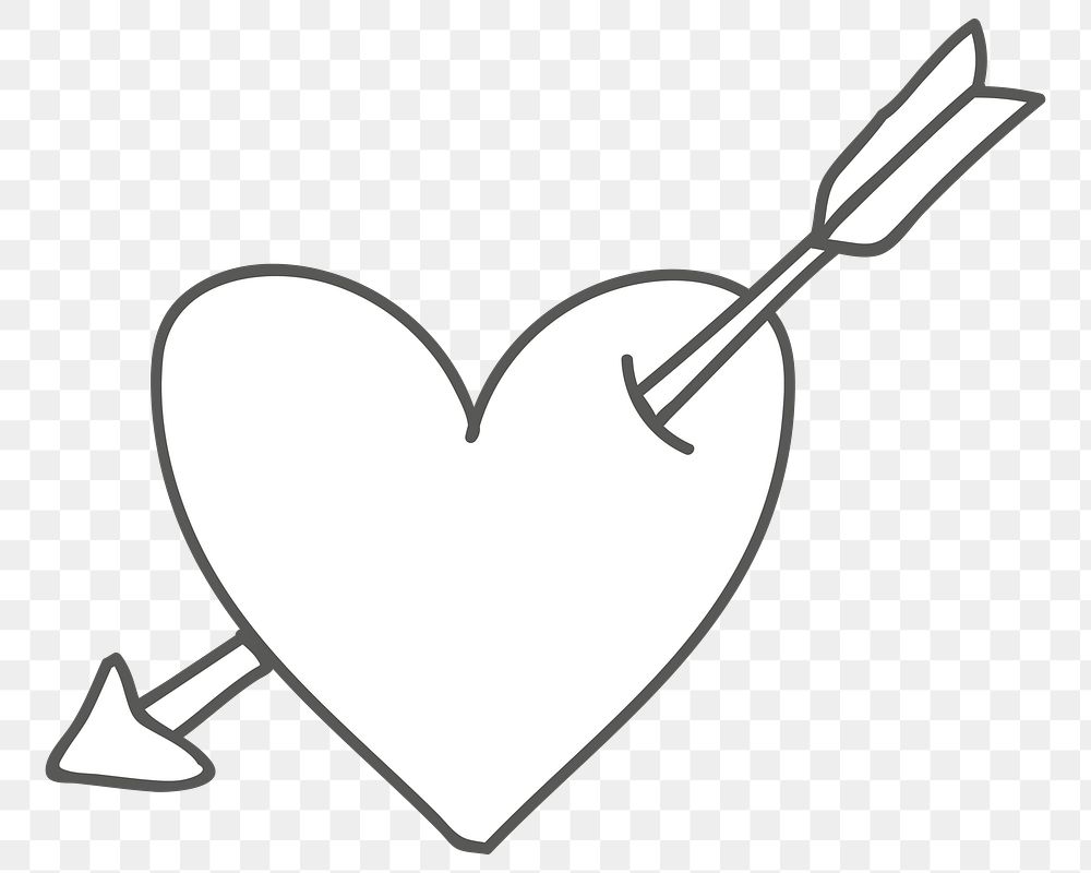 Heart png illustration, transparent background