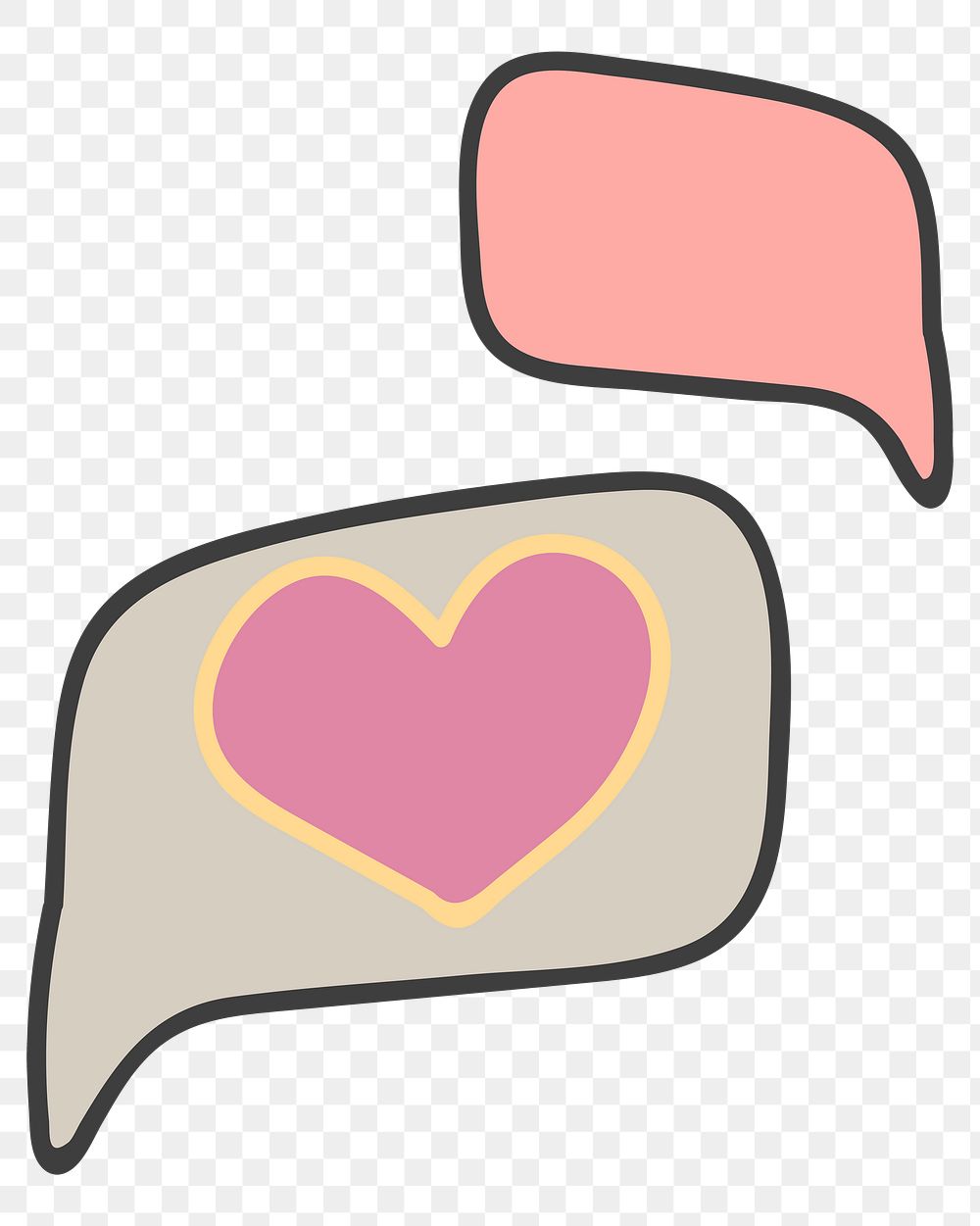 Heart png illustration, transparent background