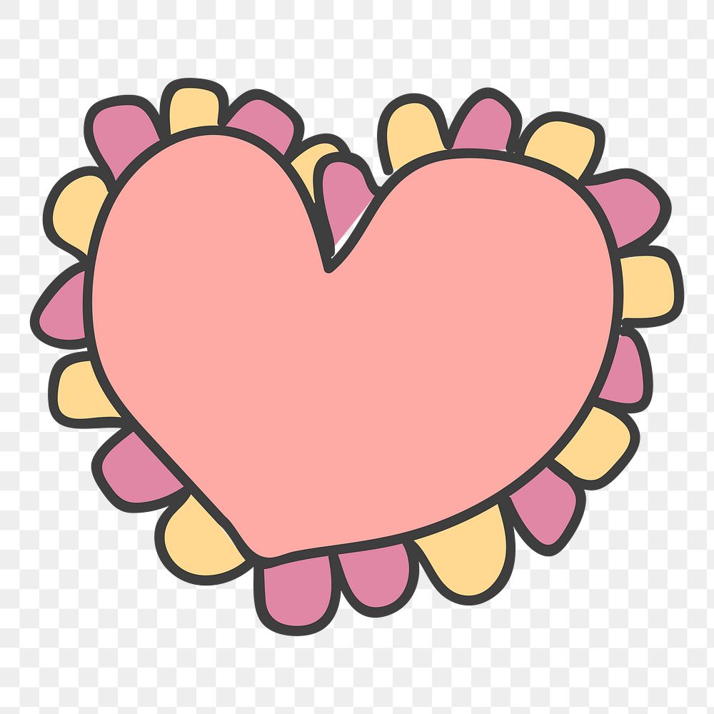 Heart png illustration, transparent background