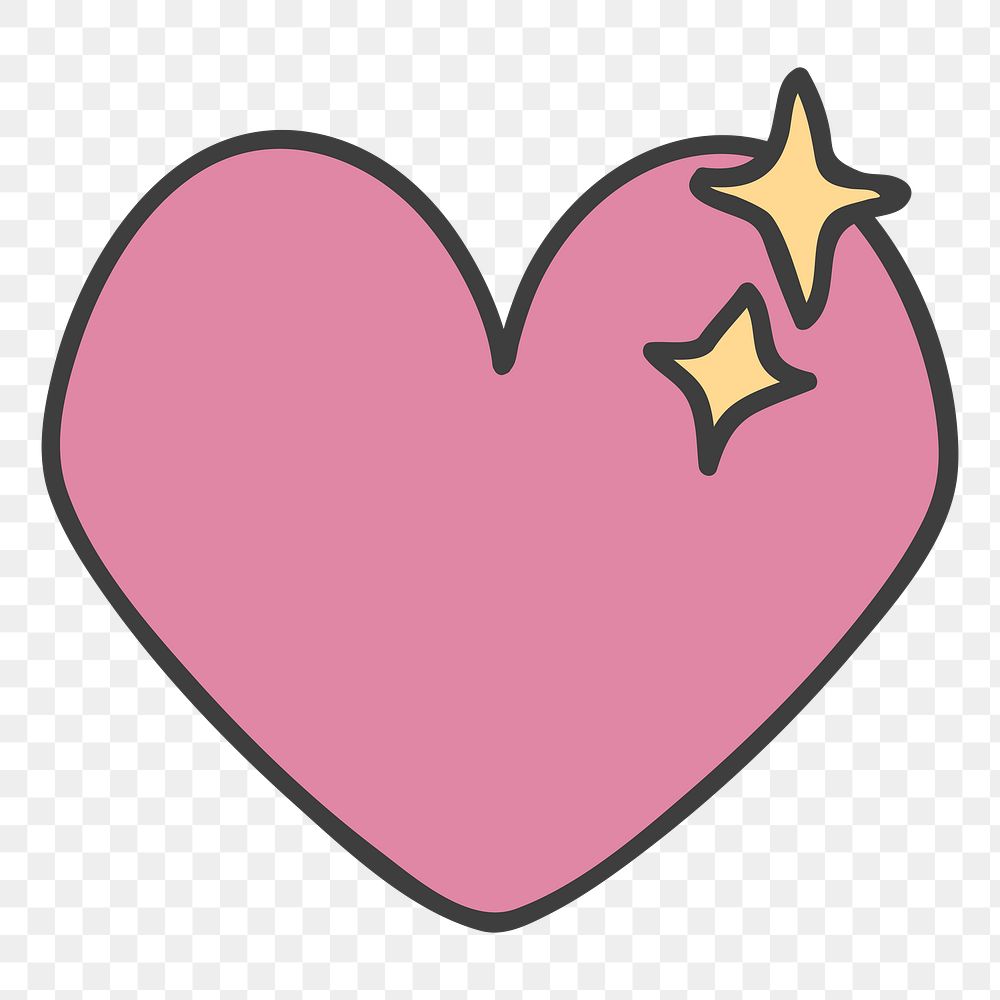 Heart png illustration, transparent background