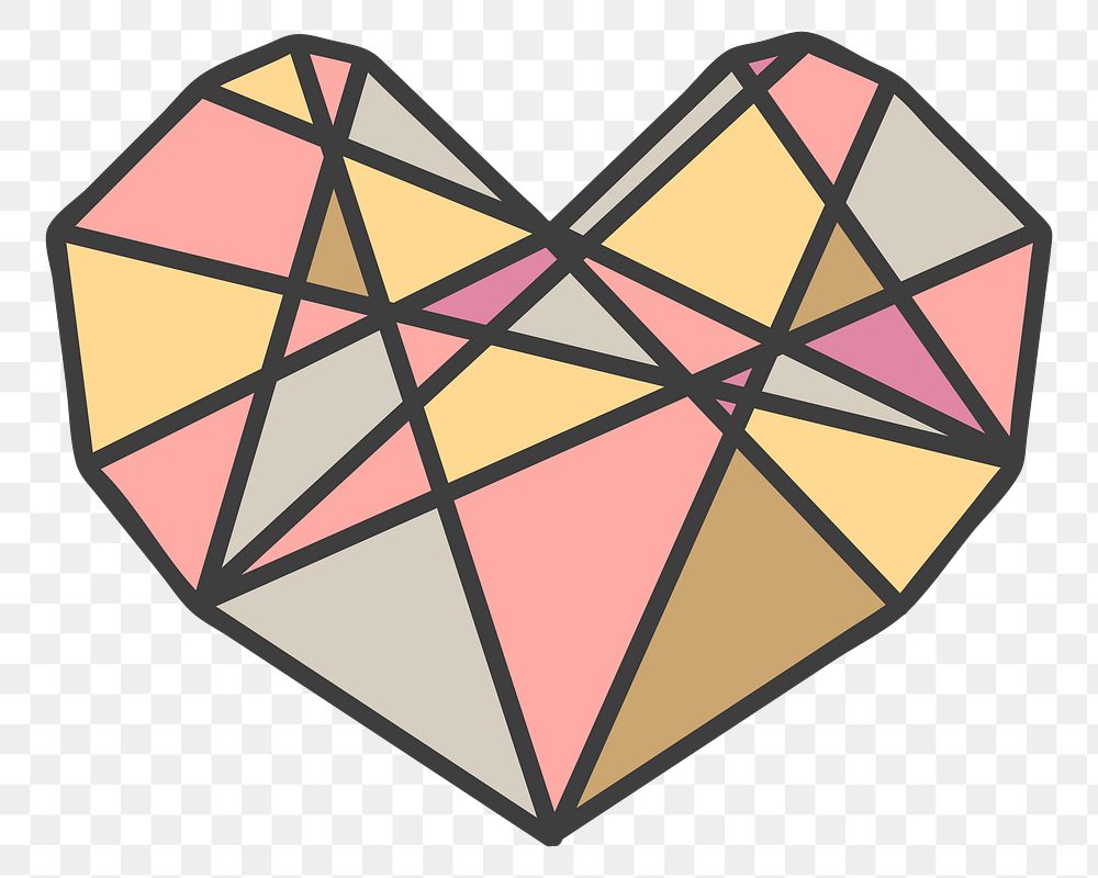 Heart png illustration, transparent background