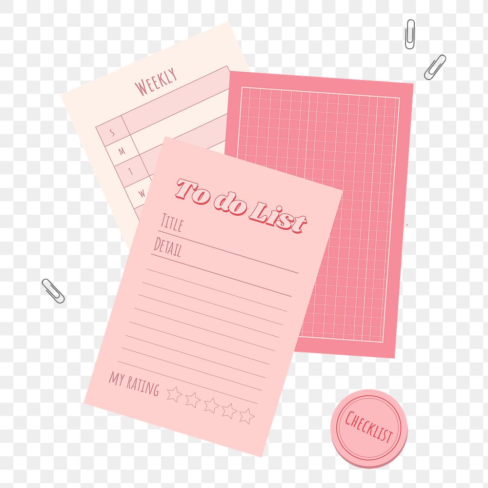 To do list png, transparent background
