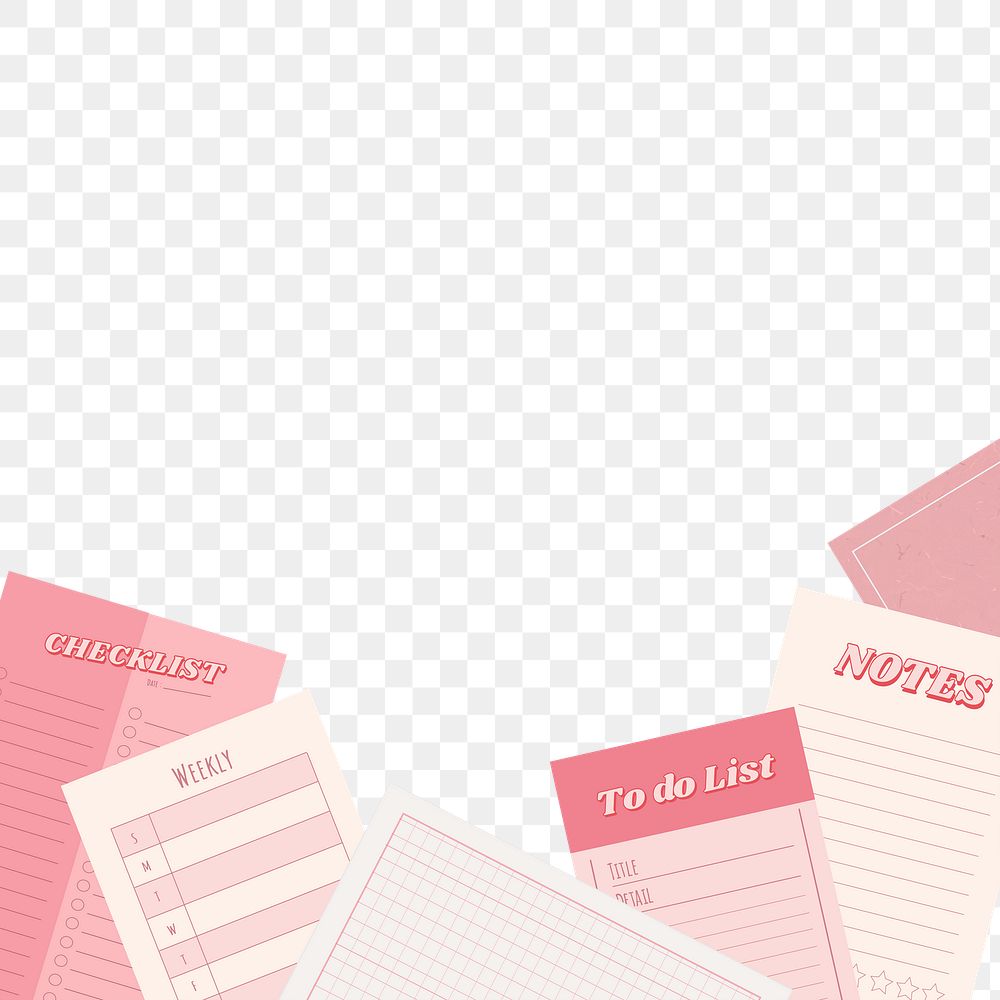 Stationery png border, transparent background