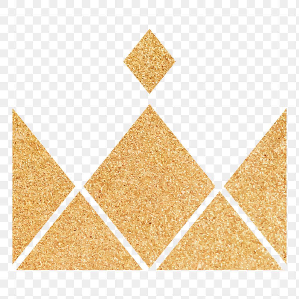 Png gold luxurious crown sticker, transparent background