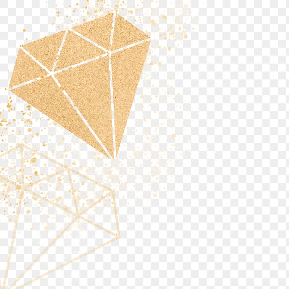 Diamond png border, transparent background