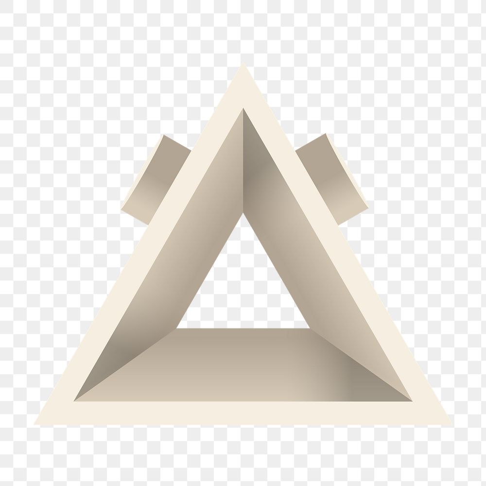 Abstract geometric triangle png, transparent background