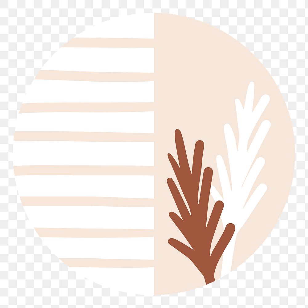 Botanical badge png, transparent background