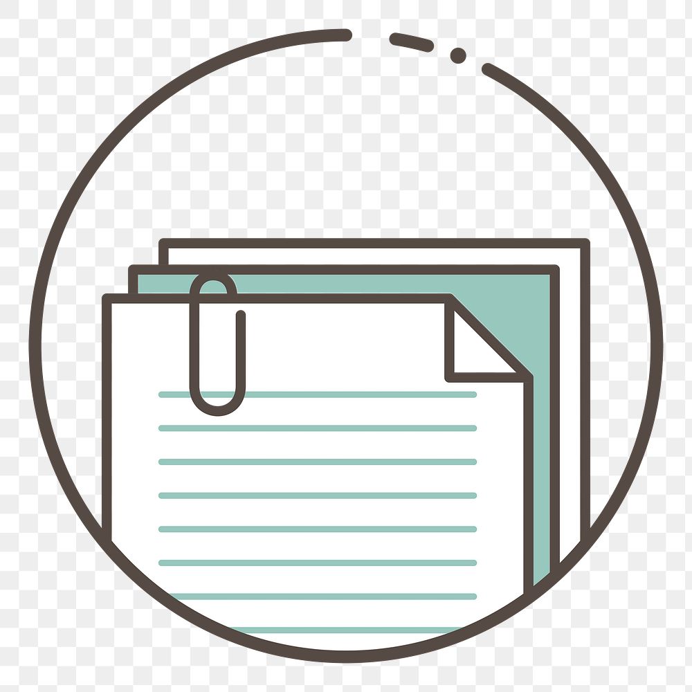 Document png illustration, transparent background