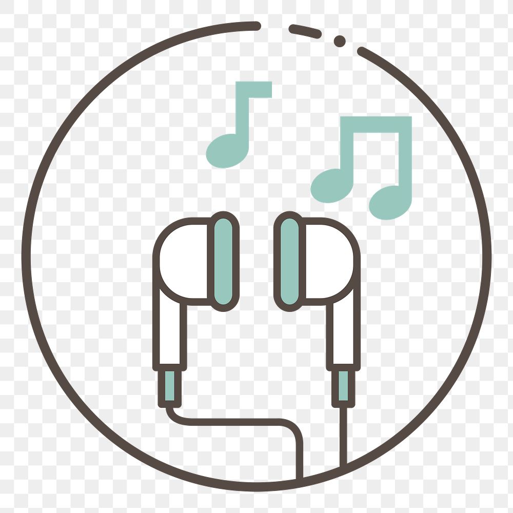 Earphones png illustration, transparent background