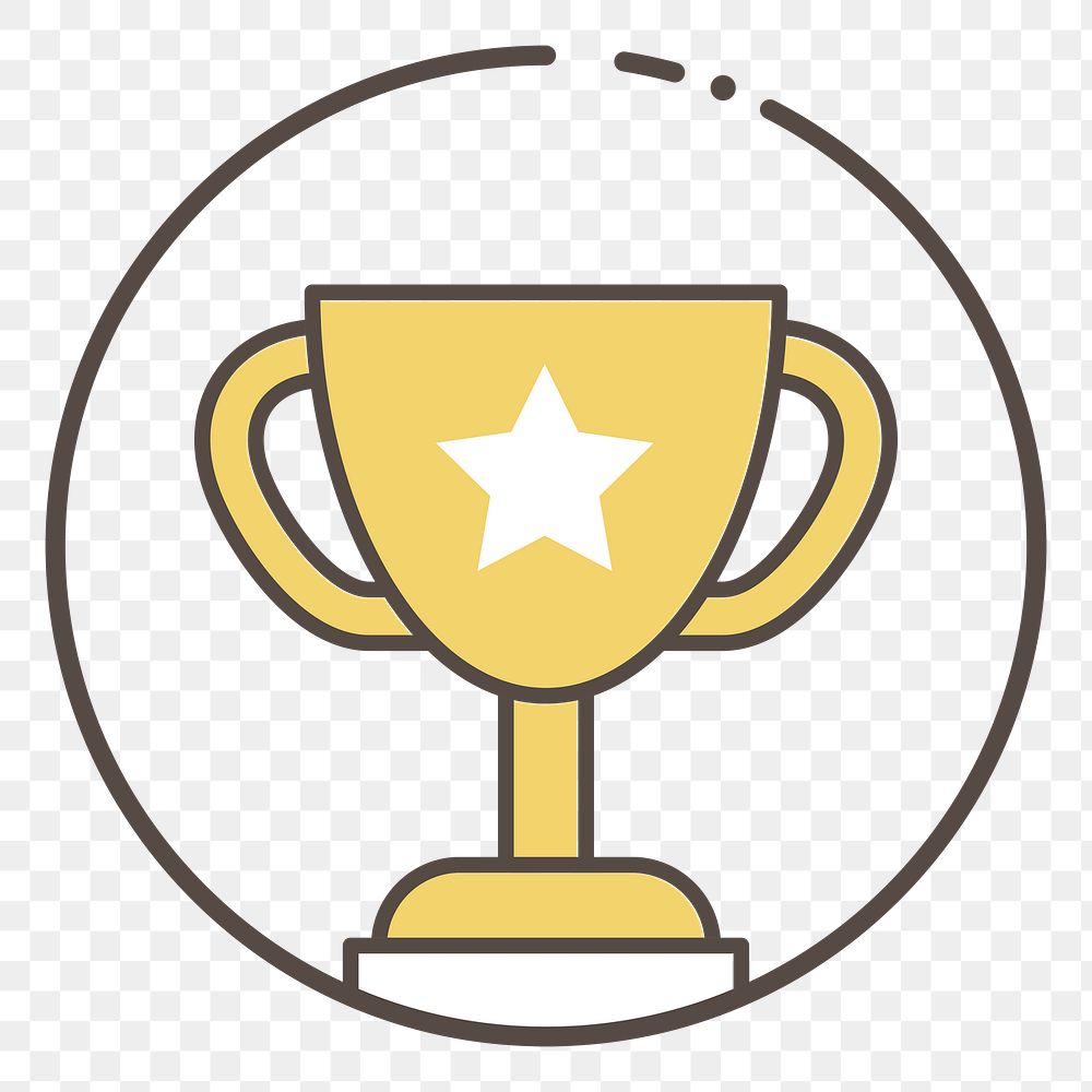 Trophy png illustration, transparent background