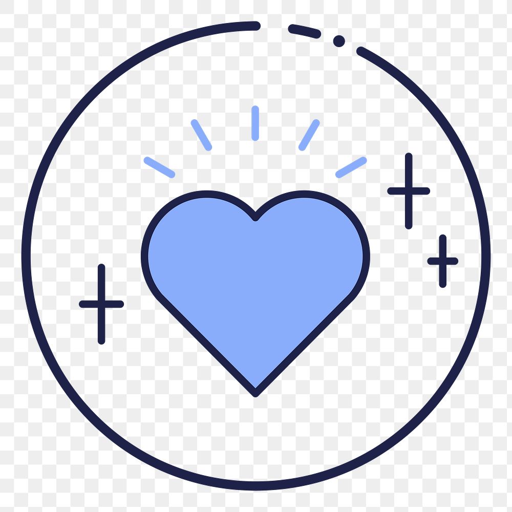 Heart png illustration, transparent background