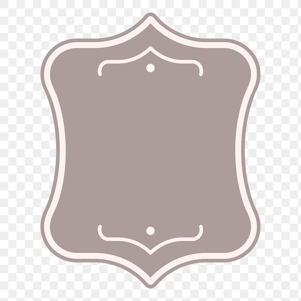 Vintage badge png sticker, transparent background