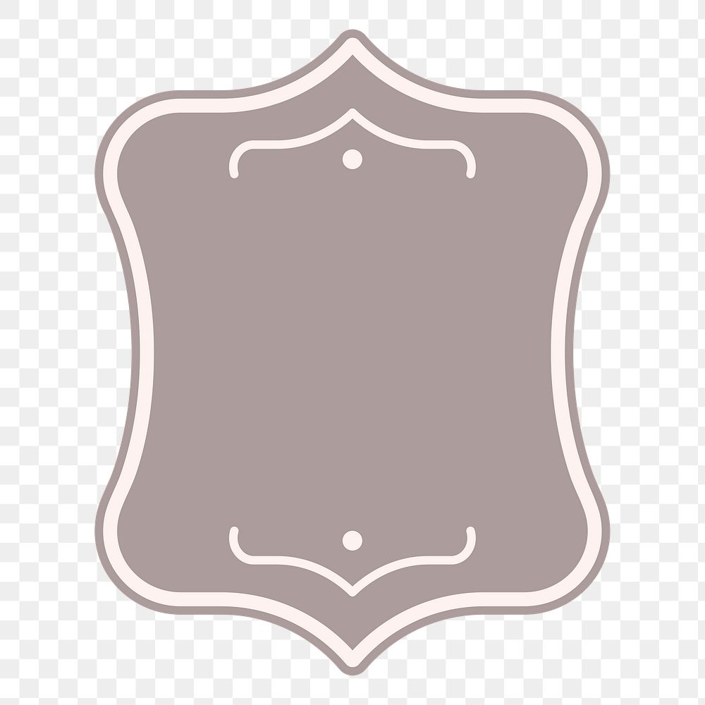 Vintage badge png sticker, transparent background