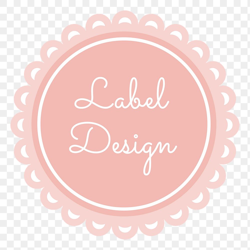 Feminine badge png sticker, transparent background