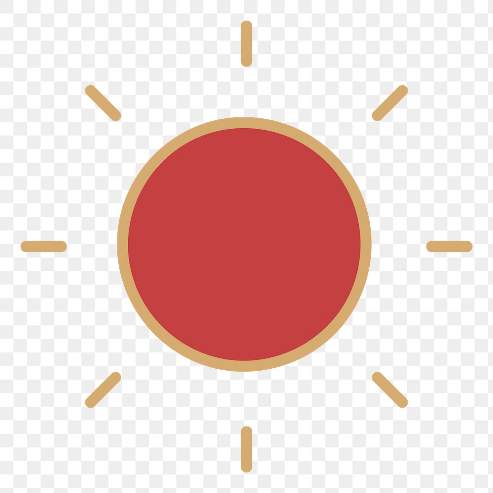 PNG Sun  illustration sticker, transparent background