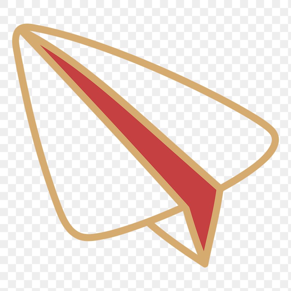 PNG Paper plane illustration sticker, transparent background