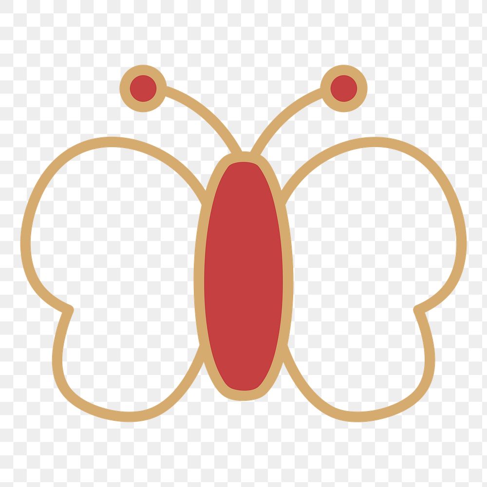 PNG Butterfly  illustration sticker, transparent background