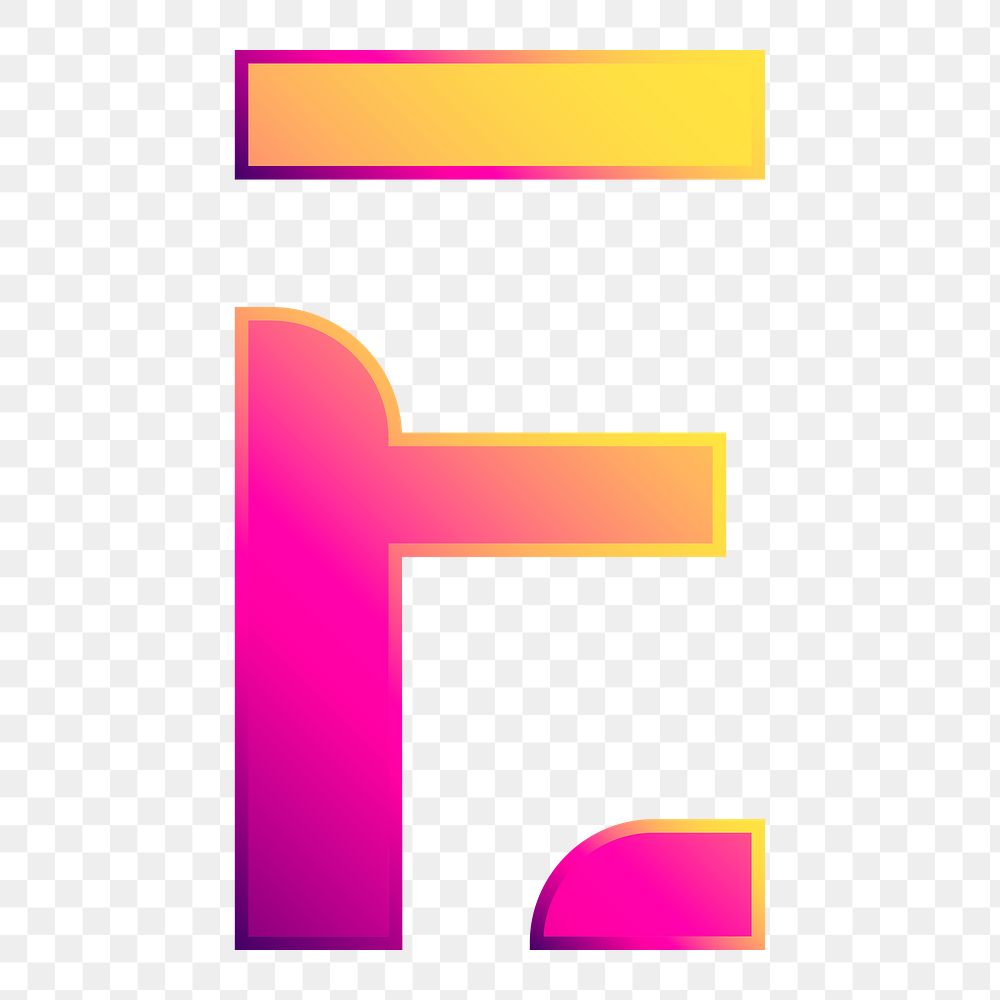 Png Capital letter E vibrant element, transparent background