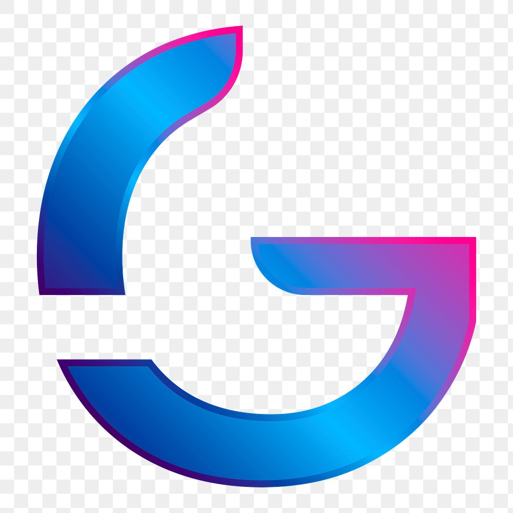 Png Capital letter G vibrant element, transparent background