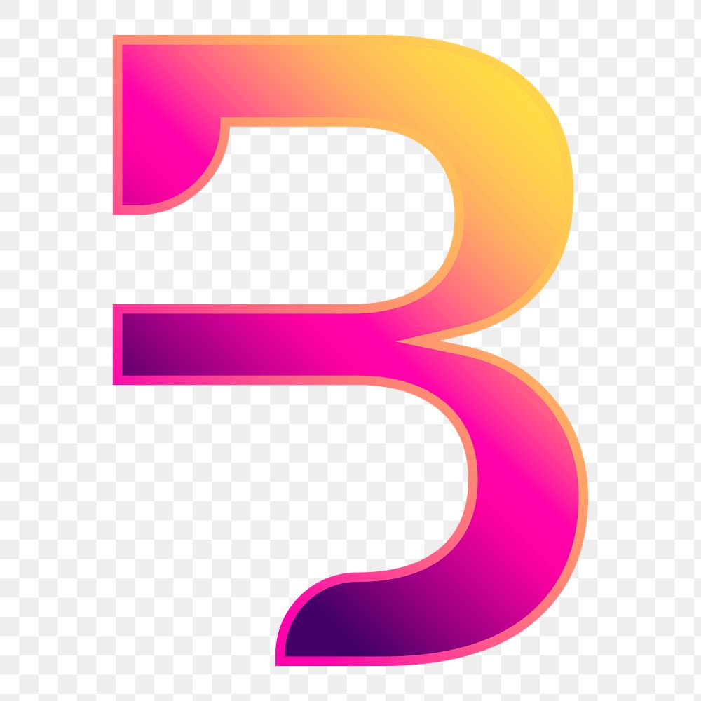 Png Capital letter B vibrant element, transparent background