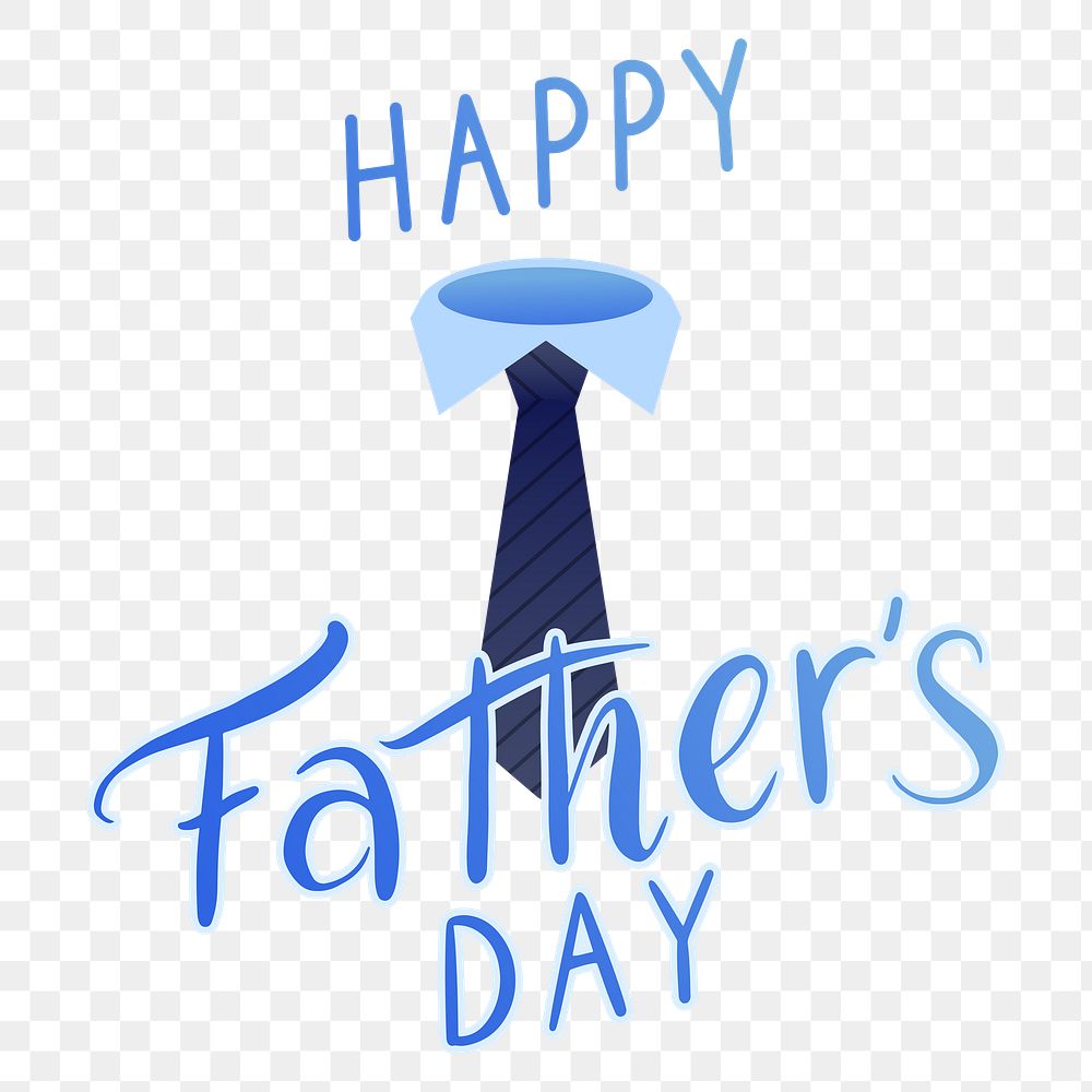 Happy Father's Day png, transparent background