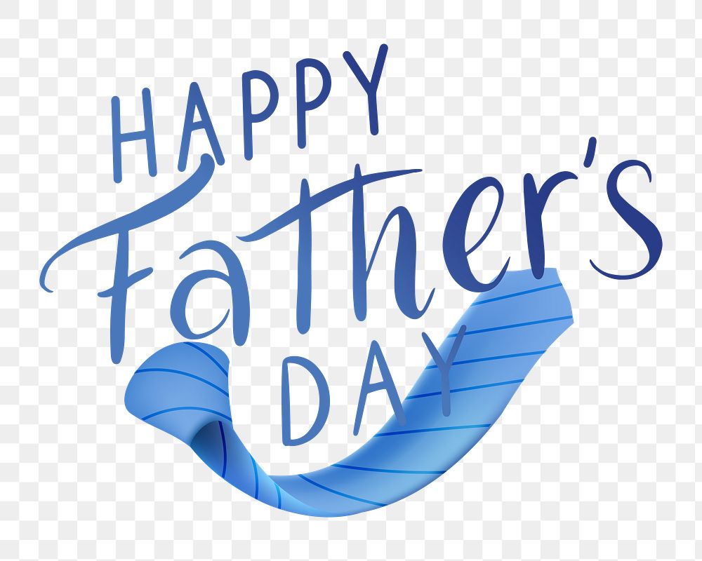 Happy Father's Day png, transparent background