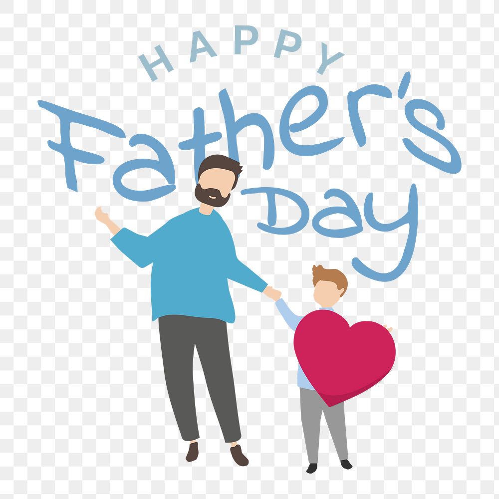 Happy father's day png sticker, transparent background