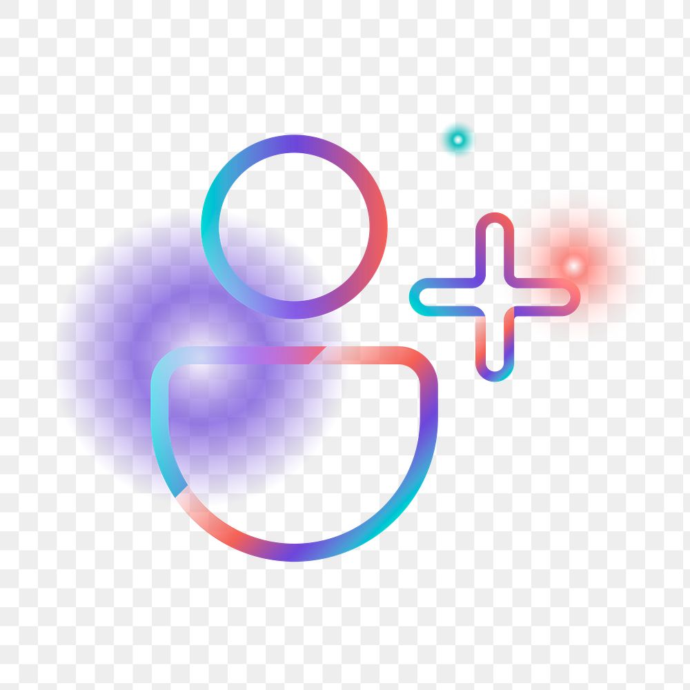 Png colorful avatar icon, transparent background