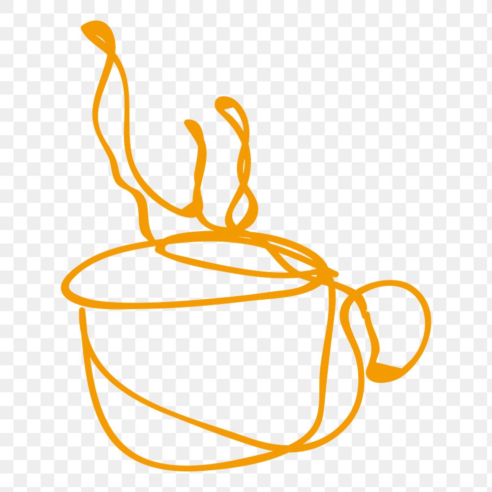 Png Coffee shop logo element, transparent background