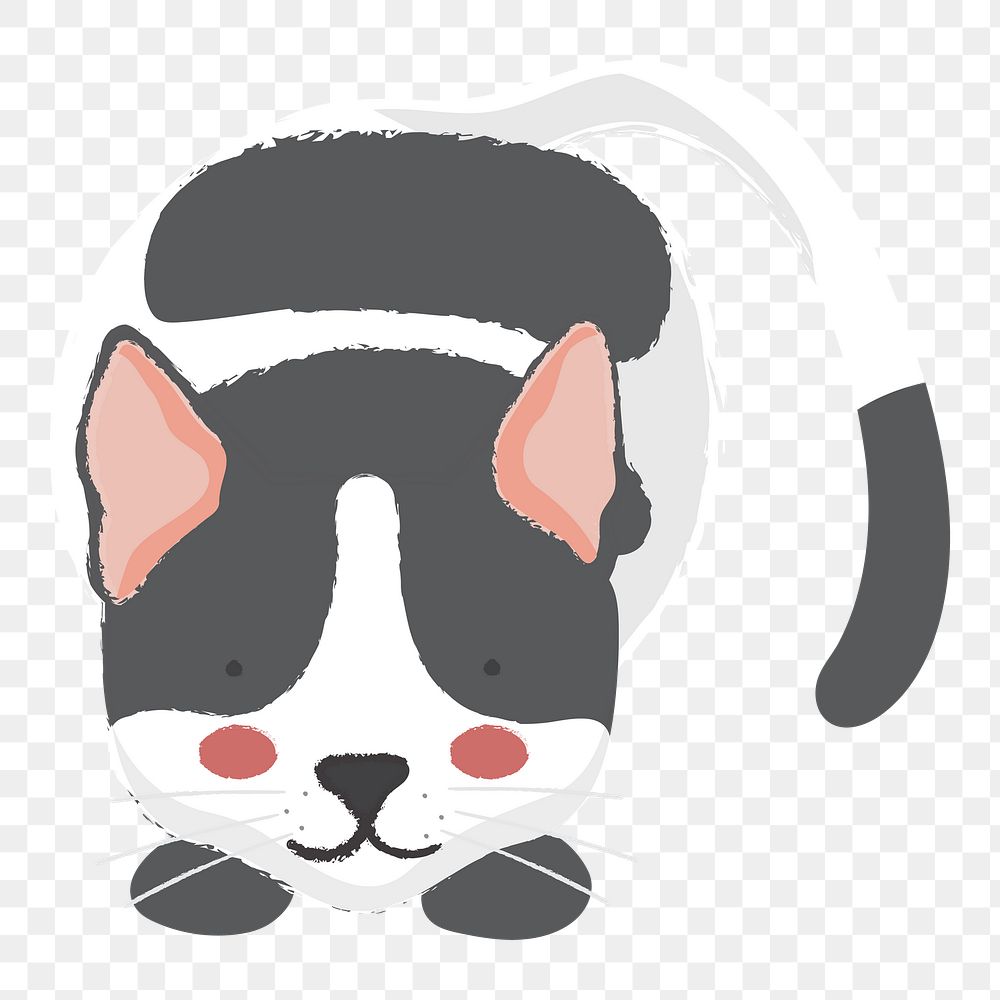 Cat png illustration, transparent background