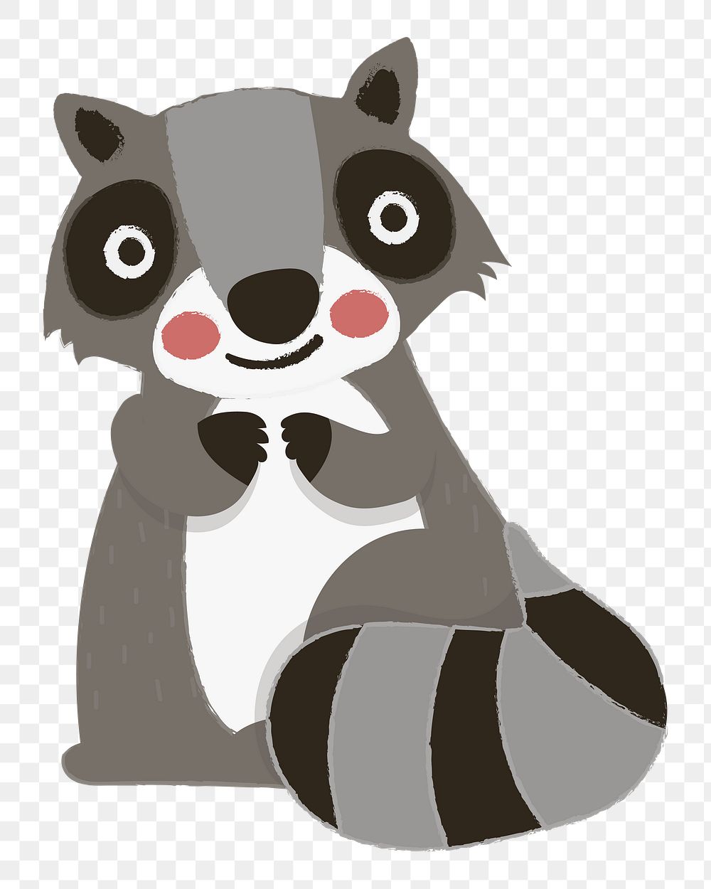Raccoon png illustration, transparent background