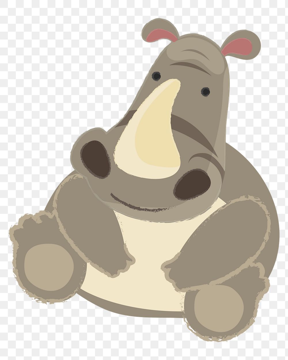 Rhino, wildlife png illustration, transparent background